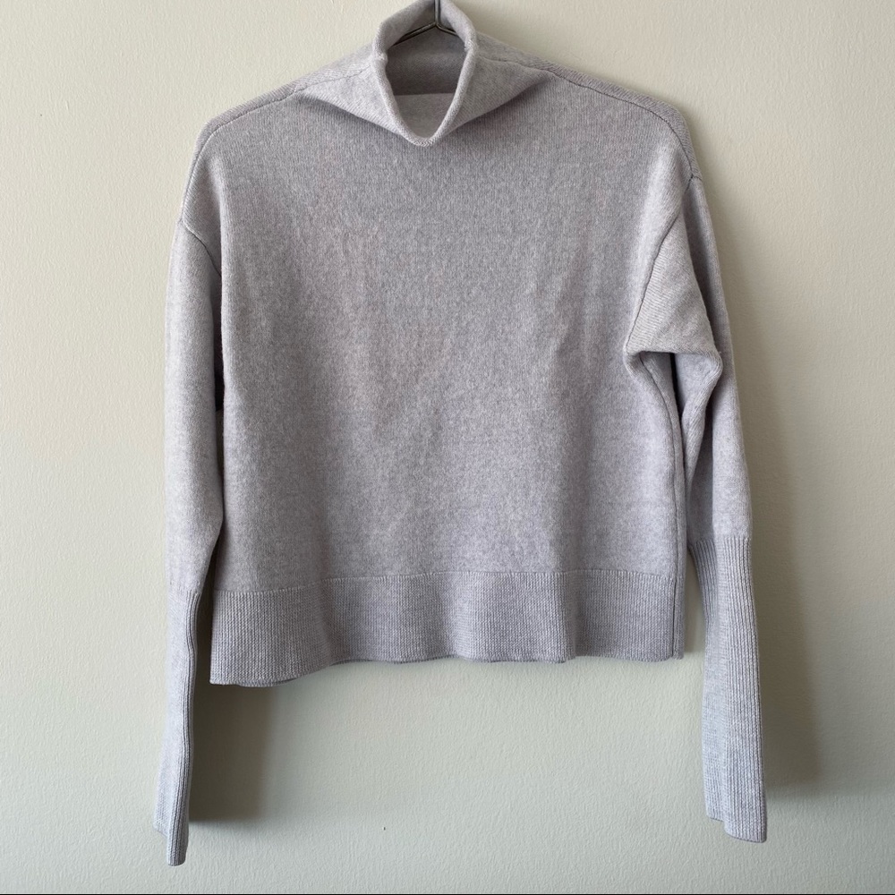 Aritzia Cyprie turtleneck sweater heather birch